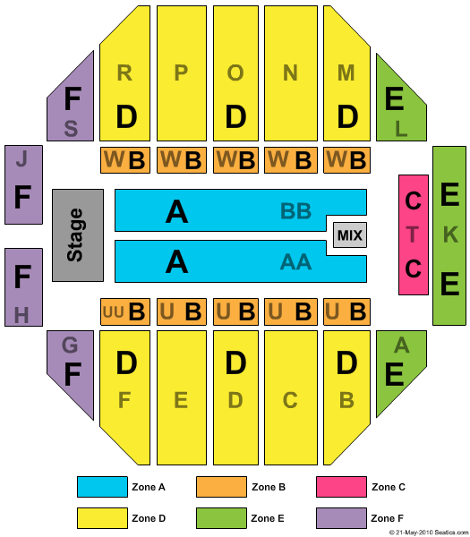 Sioux Falls Arena Sugarland Zone Seating Chart